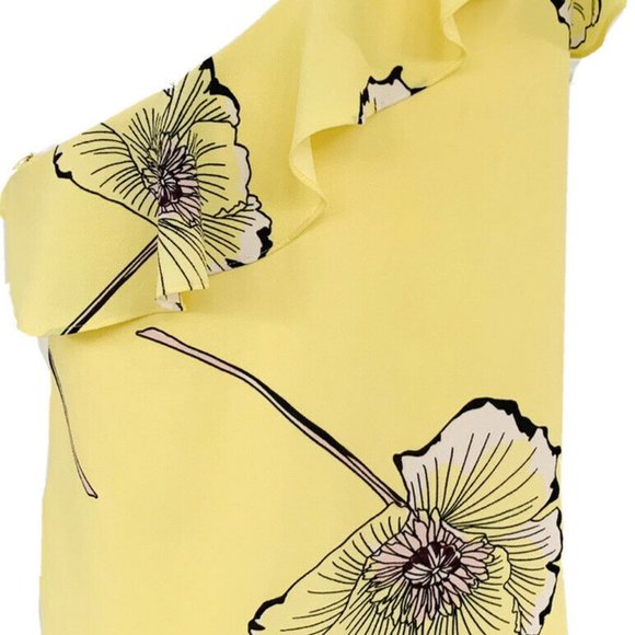1 State Yellow Floral Off The Shoulder Top S - Picture 6 of 9